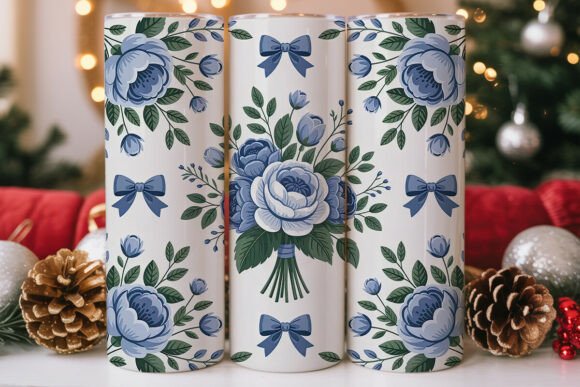 Blue Vintage Floral Tumbler Wrap Review