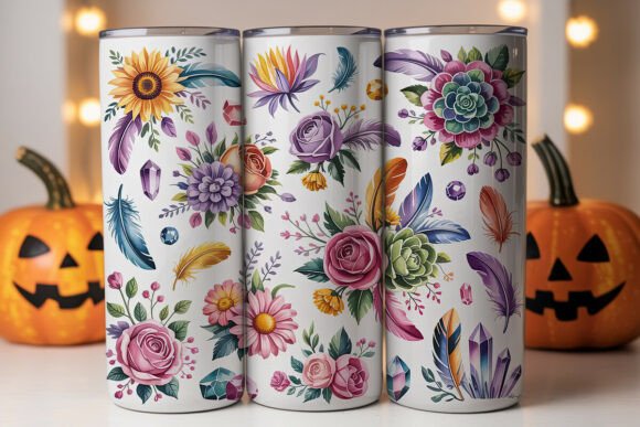 Boho Floral Feathers Crystals Tumbler Review