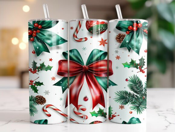 Christmas Bow Tumbler Wrap Design Review
