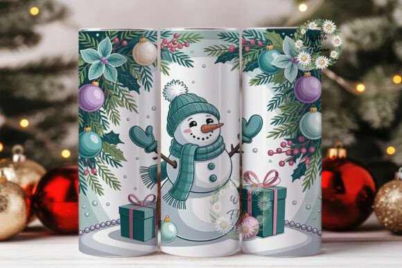 Cute Snowman Christmas Tumbler Wrap