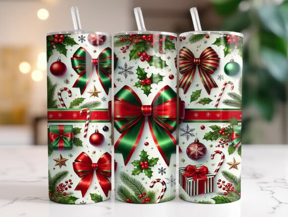 Elegant Christmas Bow Tumbler Wrap Review