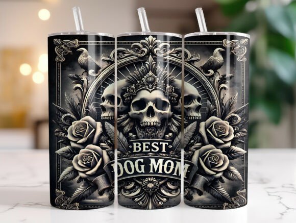 Gothic Best Dog Mom Tumbler Wrap Review