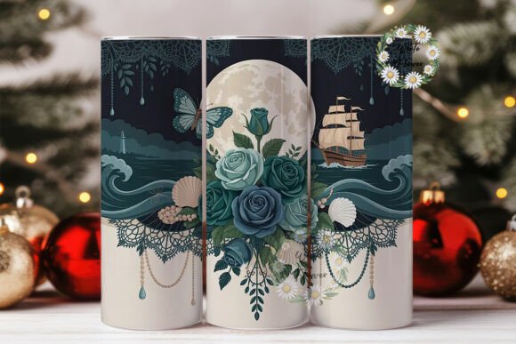 Gothic Moonlight Seascape Tumbler Wrap Design Review