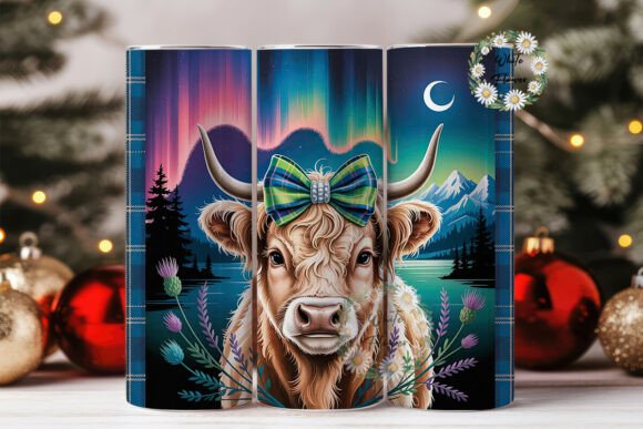 Highland Cow and Northern Lights Tumbler Review