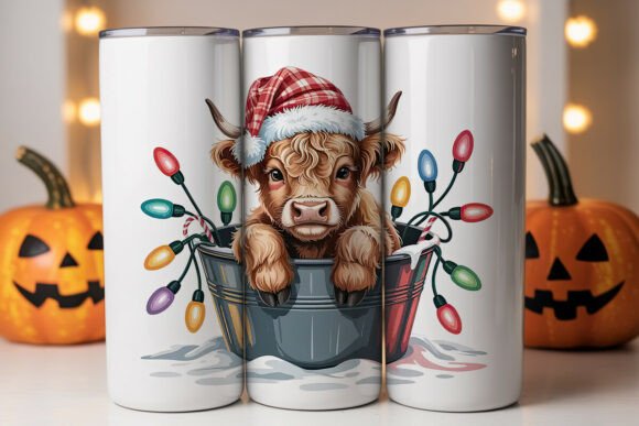 Highland Cow Christmas Tumbler Wrap Design Review