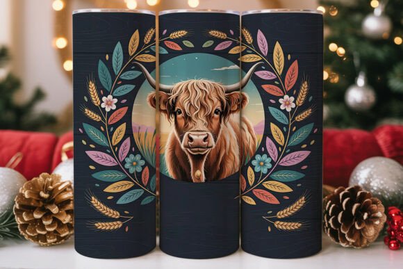 Highland Cow Tumbler Wrap 20oz Review for Embroidery Projects