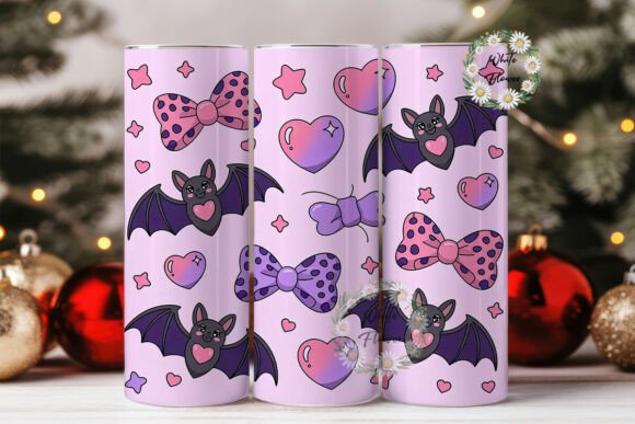 Kawaii Bat Tumbler Wrap PNG Review