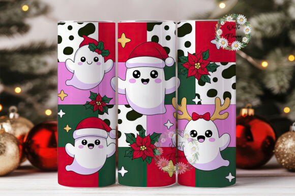 Kawaii Christmas Ghosts Tumbler Wrap Review