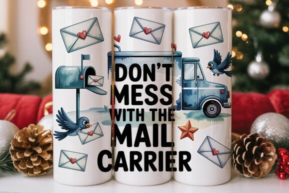 Mail Carrier Tumbler Wrap PNG Review