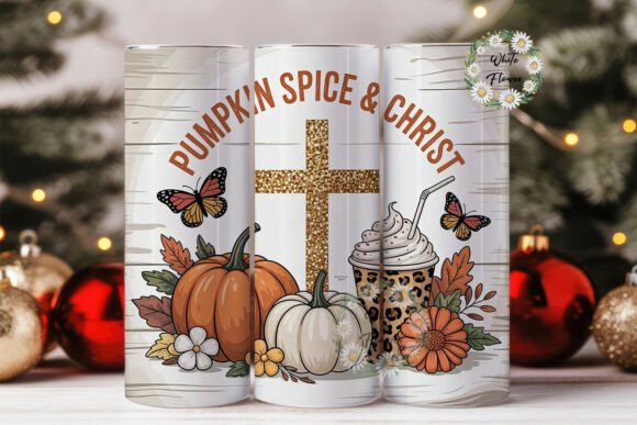 Pumpkin Spice Jesus Tumbler Wrap Design Review