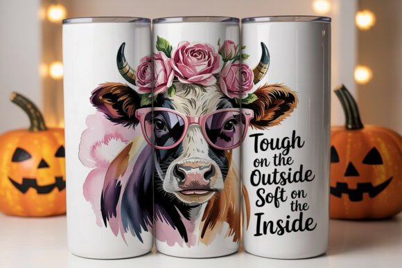 Sassy Cow Floral 20oz Tumbler Wrap